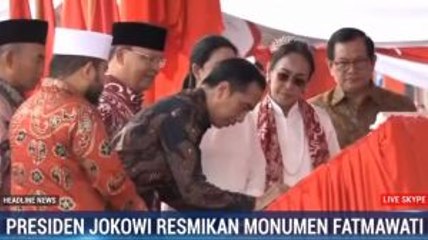 Presiden Jokowi Resmikan Monumen Fatmawati Soekarno di Bengkulu