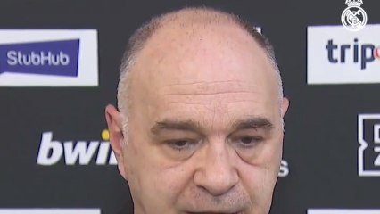 Pablo Laso, en la rueda de prensa previa al partido contra el Alba Berlin