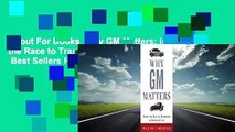 About For Books  Why GM Matters: Inside the Race to Transform an American Icon  Best Sellers Rank