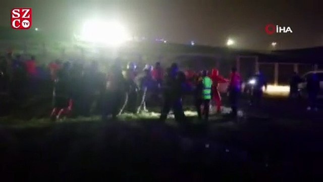 Sabiha Gökçen’de pistten çıkan uçaktaki yaralılar böyle hastaneye götürüldü