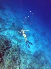 Diver Blows Perfect Bubble Rings