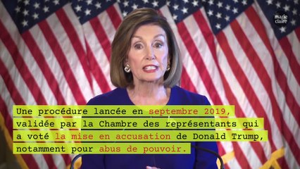 Nancy Pelosi déchire le discours de Donald Trump