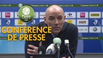 Conférence de presse Grenoble Foot 38 - Havre AC (1-1) : Philippe  HINSCHBERGER (GF38) - Paul LE GUEN (HAC) - 2019/2020