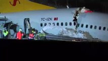 İstanbul sabiha gökçen havaalanı uçak pisten çıktı 22