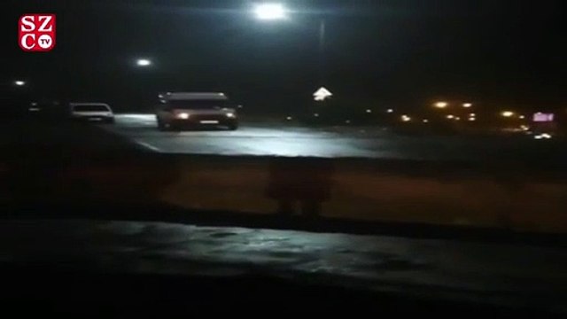 Uçak kazasına giden polis aracı kaza yaptı!