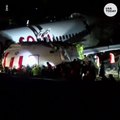 Turkey plane crash- Pegasus aircraft skids, breaks into pieces
