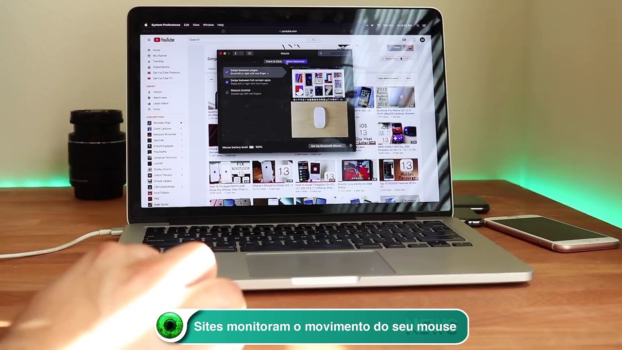 Sites monitoram o movimento do seu mouse