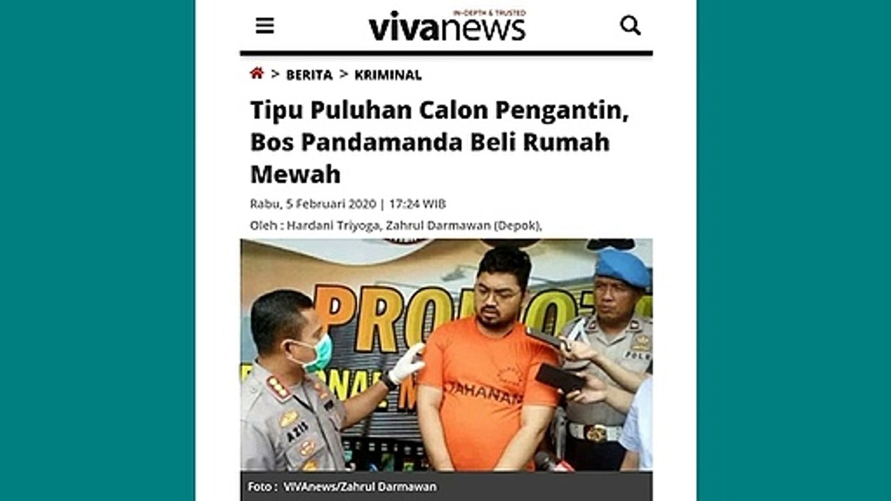 BANTU VIRALIN..!! Penipu Wedding Organizer Bikin Malu Banyak Orang