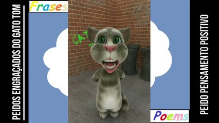 Peidos engraçados do gato tom: Peido pensamento positivo, vai sair, vai sair! [Frases e Poemas]