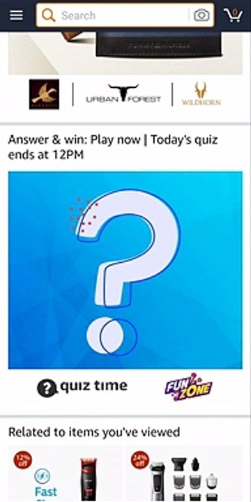 Amazon Quiz Today Win ₹ 15000