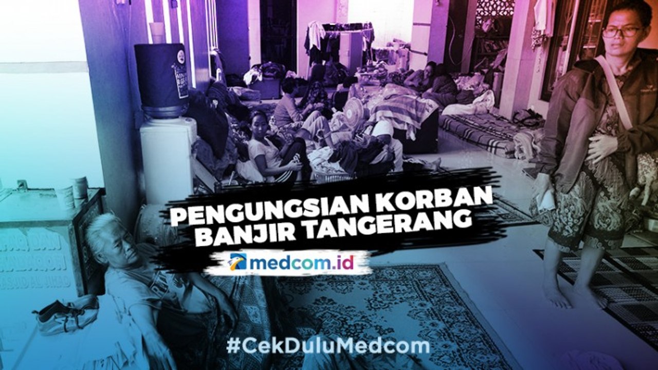 Situasi Pengungsian Korban Banjir Tangerang