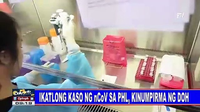 Ikatlong kaso ng nCoV sa PHL, kinumpirma ng DOH