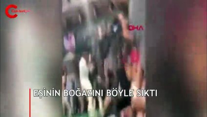 Ünlü boksör kameralar önünde eşinin boğazını sıktı