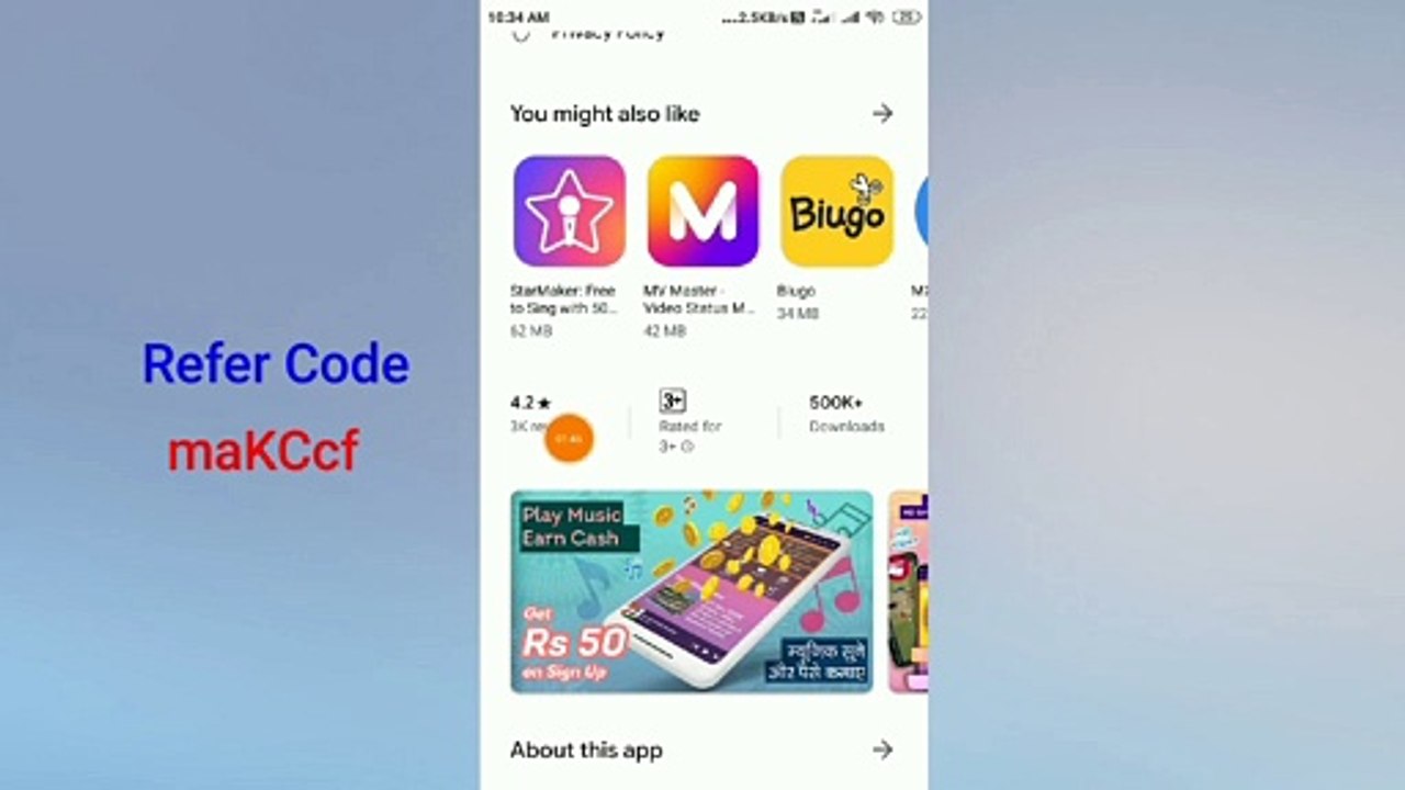 play music and earn money online without investment App | Sign up Bonus ₹50 ||