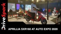 Aprillia SXR160 at Auto Expo 2020 | Aprillia SXR160  First Look, Features & More