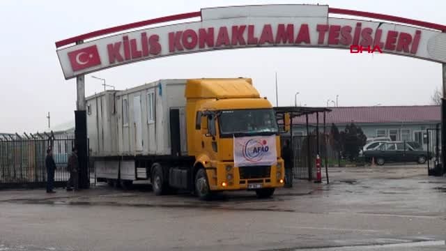 Kilis depremzedelere kilis'ten konteyner