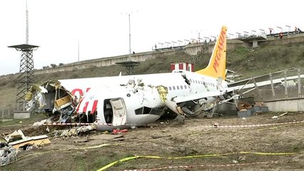 Sabiha Gökçen Havalimanı'nda incelemenin ardından enkaz kaldırma çalışmalarına başlanacak