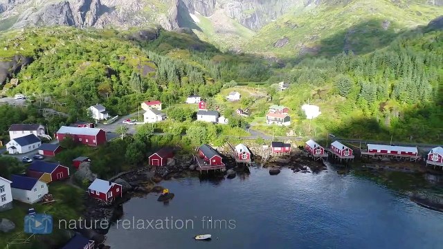 FLYING OVER NORWAY (4K UHD) 1HR Ambient Drone Film + Music by Nature Relaxation™ for Stress Relief