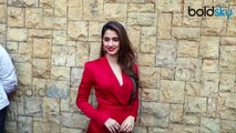 Disha Patani Looks Damn Hot in long wrap around Red Color Dress | Boldsky