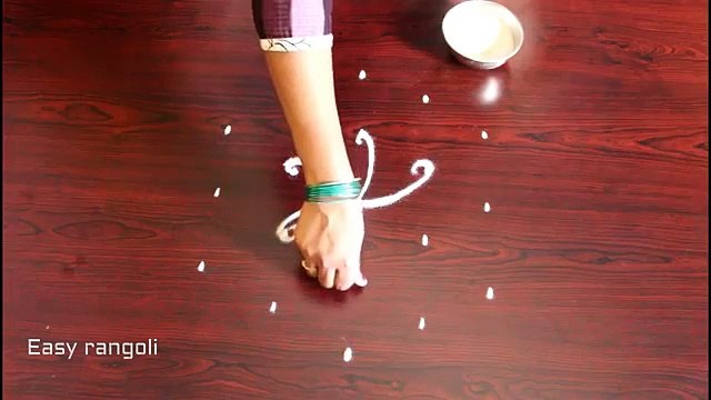 beginners kolam with 5 to 3 interlaced dots muggulu designs easy rangoli
