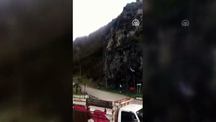 Giresun'da heyelan... O anlar anbean kaydedildi
