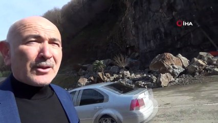 Giresun'da Heyelan Faciaya Neden Oluyordu, İşte O Anlar