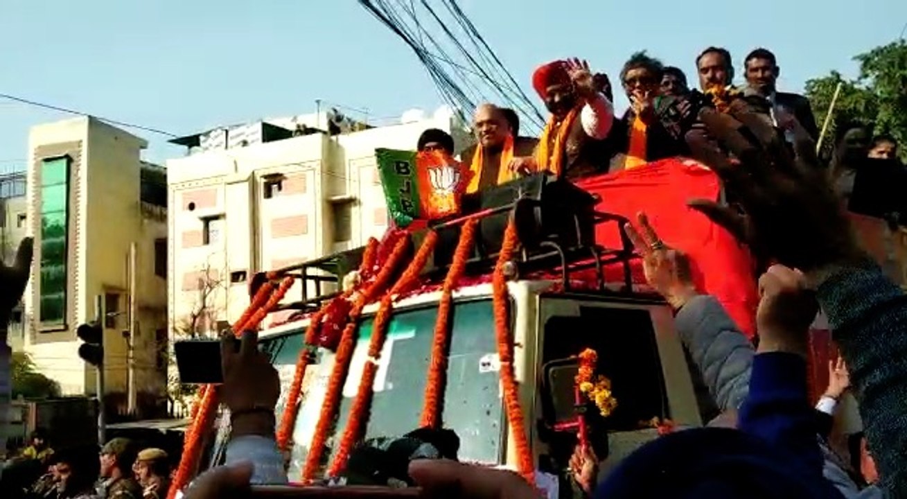BJP roadshow in Hari Nagar reverberated with 'Amit Shah Zindabad'