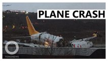 Boeing breaks apart after skidding off runway, killing three people