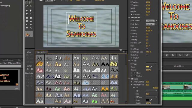 Premiere Pro CS6 35 Title Based on Previous Title