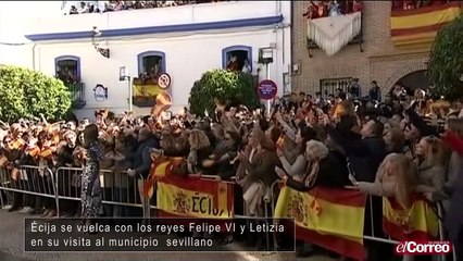 Écija se vuelca con los reyes Felipe VI y Letizia en su visita al municipio