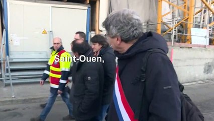 Retraites: Martinez visite le centre d'incinération d'ordures de Saint-Ouen