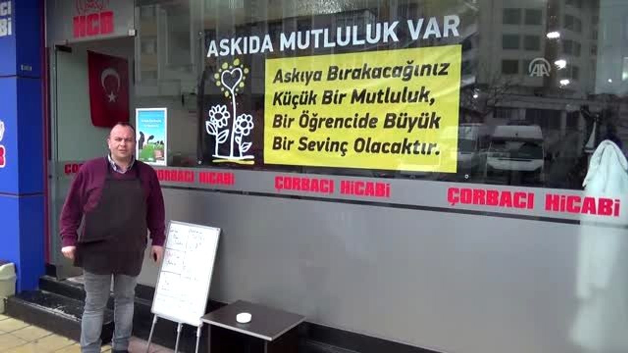 "Askıda mutluluk" uygulamasıyla ihtiyaç sahibi öğrencileri sevindiriyor