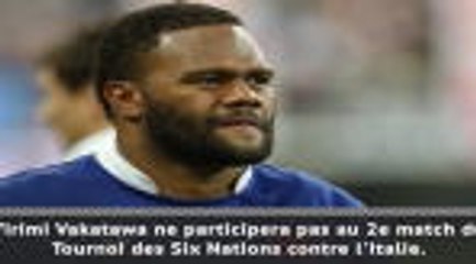 Six Nations - Vakatawa forfait face à l'Italie