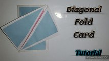 Diagonal fold card tutorial | happy crafting with adeeba