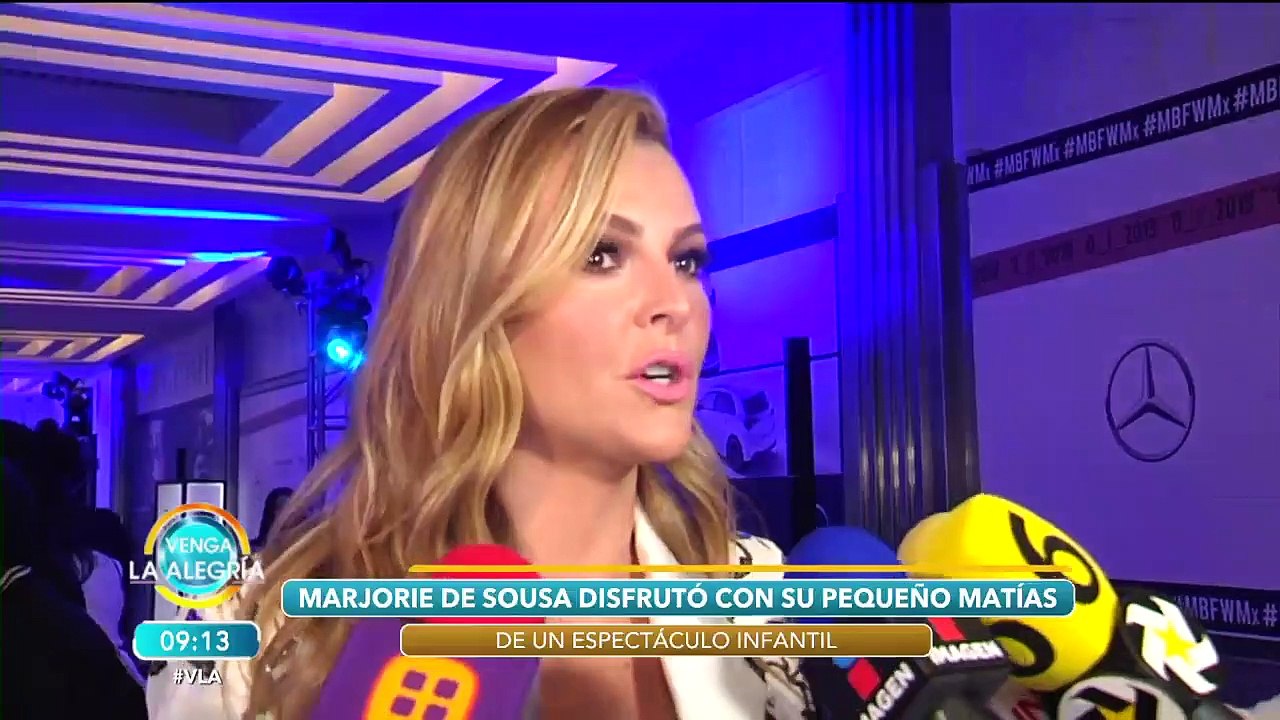 Marjorie de Sousa se dejó ver con Matías en un show infantil.| Venga La Alegría