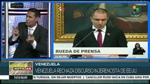 Gobierno de Venezuela rechaza amenazas de Trump en discurso del SOTU