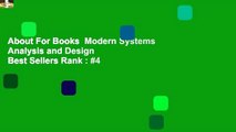 About For Books  Modern Systems Analysis and Design  Best Sellers Rank : #4