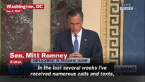 Republican Mitt Romney Voted To Convict President Trump On Impeachment Charge Of Abuse Of Power