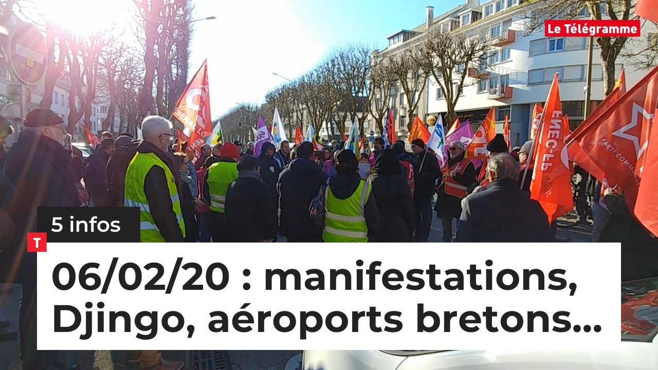Manifestations, Djingo, aéroports bretons... 5 infos du 6 février