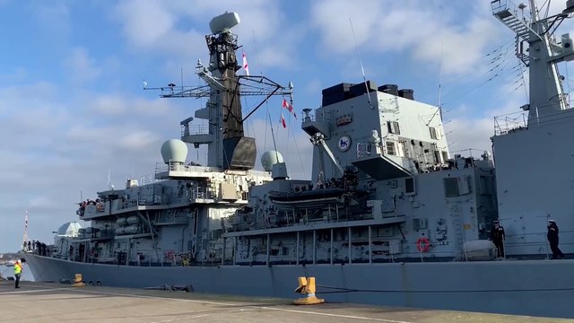 A look around HMS Northumberland as she docks in the North East