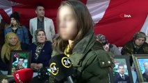 PKK’dan kaçarak teslim olan genç kız, evlat nöbetindeki aileleri ziyaret etti