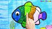 BEA Toy Kids - Glitter Rainbow Fish Coloring, Drawing  Learn Colors for Kids, Toddlers - Magic Fingers Art