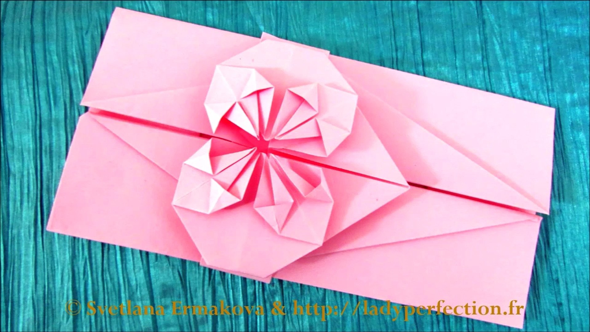 Origami : Enveloppe avec cœur ❤️ fleuri - Vidéo Dailymotion