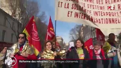 Manifestations contre la réforme des retraites : des cortèges clairsemés