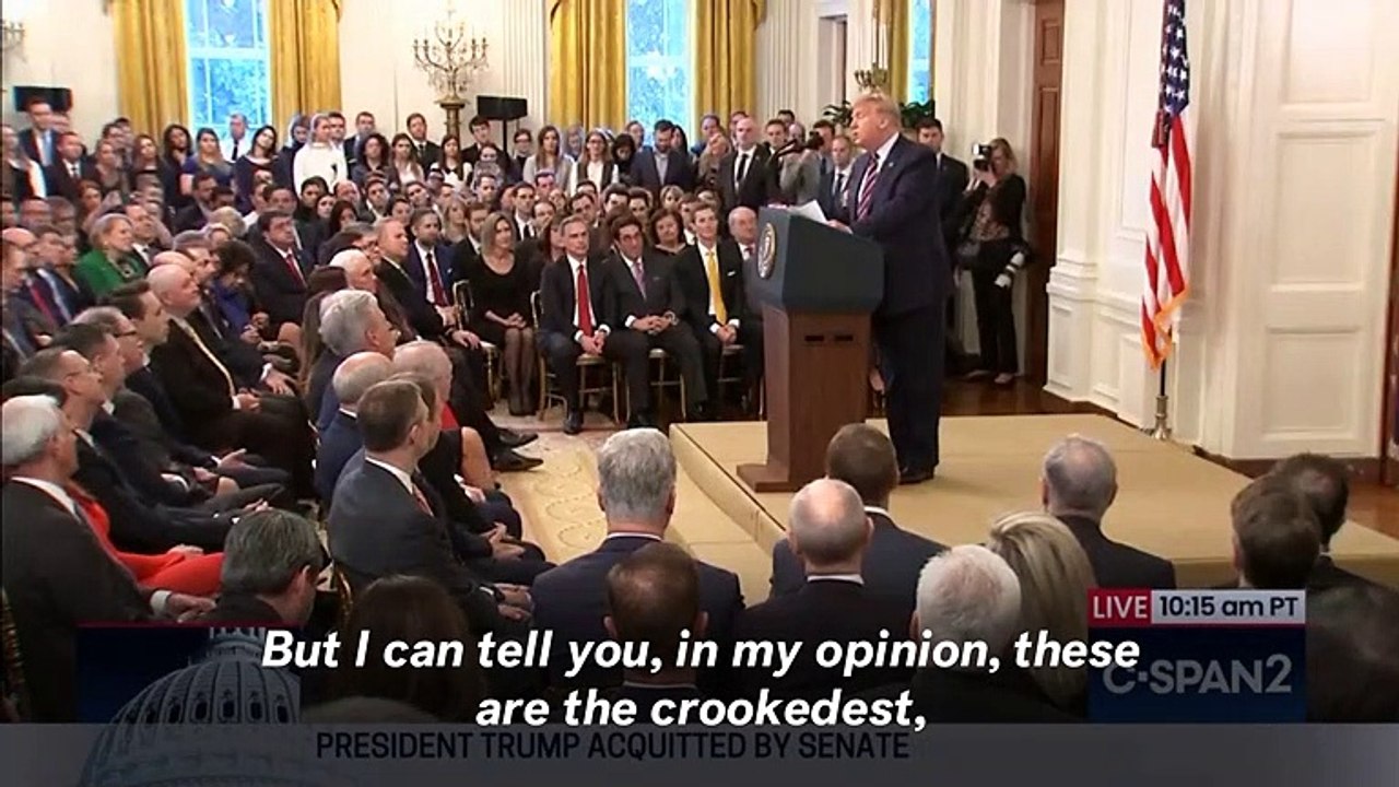 Trump Celebrates Acquittal, Says Firing James Comey Helped Impeachment