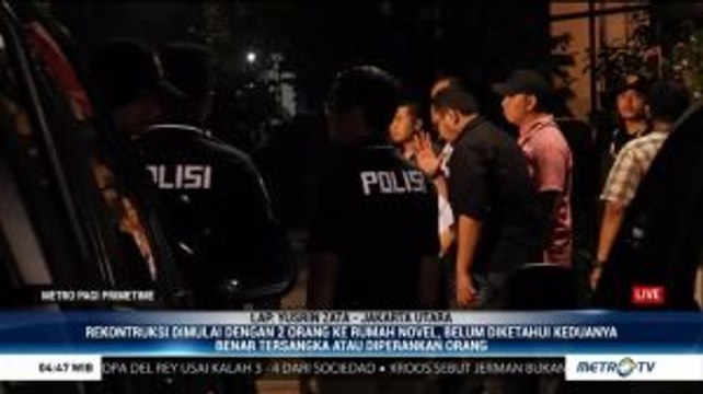 Polisi Gelar Rekonstruksi Kasus Penyiraman Air Keras Novel Baswedan