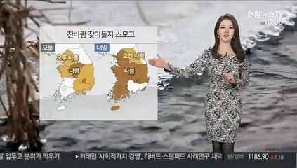[날씨] 낮 추위 풀리자 미세먼지…중서부 영남 '나쁨'
