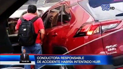 Conductora responsable de accidente habría intentado huir del lugar en Guayaquil