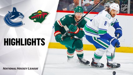 NHL Highlights | Canucks @ Wild 2/06/20