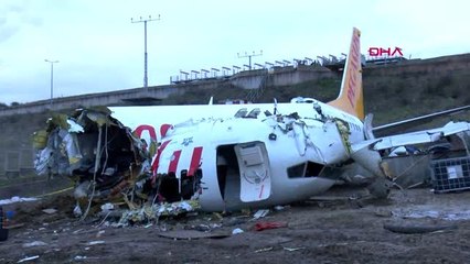 Sabiha gökçen'de pistten çıkan uçakta inceleme sürüyor -1